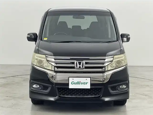 ホンダ ステップワゴン スパーダ Z クールスピリット 福岡県 2013(平25)年 9.2万km プレミアムスパークルブラックパール 純正９型ナビ（フルセグＴＶ）　/バックカメラ　/ビルトインＥＴＣ　/クルーズコントロール　/横滑り防止　/アイドリングストップ　/ＥＣＯＮ　/パドルシフト　/両側電動スライドドア　/ハーフレザー　/純正１７インチＡＷ