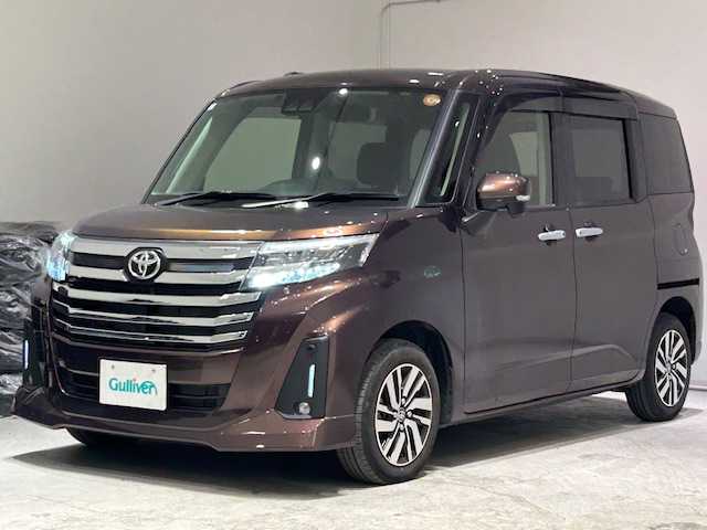 トヨタ ルーミー カスタムG 宮城県 2023(令5)年 2.5万km プラムブラウンパールクリスタルシャイン ワンオーナー/スマートアシスト/・衝突回避支援ブレーキ機能/・車線逸脱警報機能/・先行者発進お知らせ機能/・アダプティブドライビングビーム/・コーナーセンサー/・標識認識機能/・前者速追従機能付きアダプティブクルーズコントロール/純正ナビ/・バックカメラ/・Bluetooth/CD/・フルセグTV/オートブレーキホールド/電動パーキング/両側パワースライドドア/ビルトインETC/プッシュスタート/スマートキー/LEDヘッドライト/オートライト/フォグランプ/純正アルミホイール/純正フロアマット/ドアバイザー/電動格納ミラー