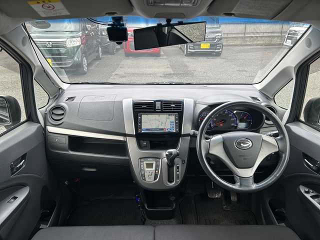 ダイハツ ムーヴ カスタム X LTD 東京都 2014(平26)年 7.1万km ブラックマイカメタリック 純正ナビ/バックカメラ/CD/AUX/USB/純正フロアマット/オートライト/LEDヘッドライト/社外アルミR14/前後ドライブレコーダー/パワーステアリング/パワーウィンドウ/スマートキー/取扱説明書/保証書