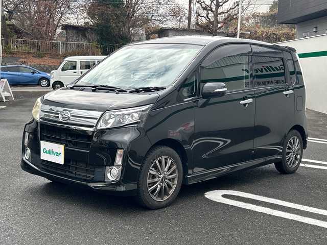 ダイハツ ムーヴ カスタム X LTD 東京都 2014(平26)年 7.1万km ブラックマイカメタリック 純正ナビ/バックカメラ/CD/AUX/USB/純正フロアマット/オートライト/LEDヘッドライト/社外アルミR14/前後ドライブレコーダー/パワーステアリング/パワーウィンドウ/スマートキー/取扱説明書/保証書