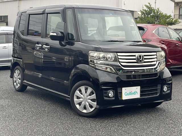 ホンダ Ｎ ＢＯＸ カスタム G 東京都 2013(平25)年 3.9万km クリスタルブラックパール ワンオーナー/社外メモリナビ　型式：MDV-M807HD/【Bluetooth/TV/DVD/CD/HDMI】/バックカメラ/ETC/両側スライドドア/ドライブレコーダー/プッシュスタート/スマートキー×2/アイドリングストップ/電格ミラー