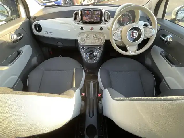 フィアット ５００ 1．2 ポップ 愛知県 2016(平28)年 4.3万km ビアンコ・ガーラ リモコンキー/社外ナビ/フルセグTV/BT/USB/ETC/社外14インチAW/ステアリングスイッチ/純正フロアマット/純正ホイールキャップ付きスタッドレス4本車載/取説、保証書