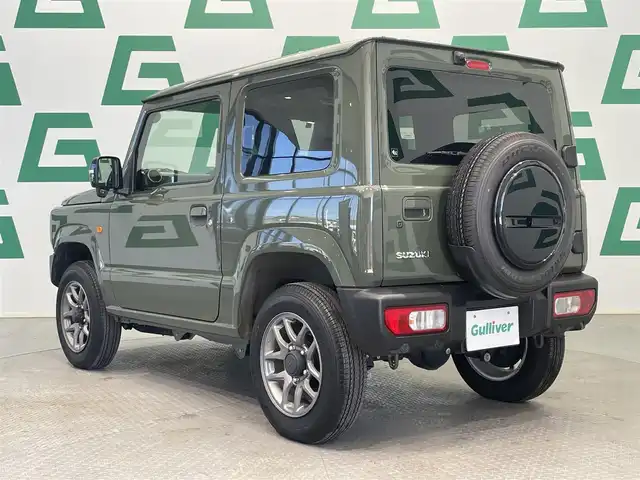 スズキ ジムニー XC 鹿児島県 2024(令6)年 0.9万km ジャングルグリーン 禁煙車/クルーズコントロール(追従走行無し)/レーンキープアシスト/誤発進抑制機能/先行車お知らせ機能/トランスファーレバー/パーキングセンサー/社外ディスプレイオーディオ/　・Bluetooth/　・AppleCarPlay/　・AndroidAuto/　・USB/　・AUX/　・AM/FM/ヒーテッドドアミラー/電動格納ミラー/コーナーセンサー