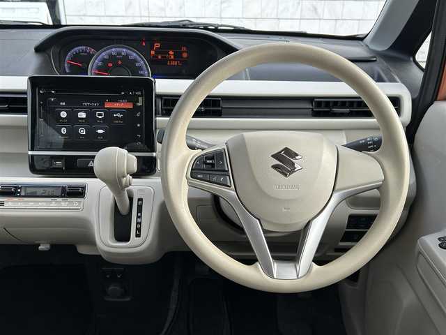 スズキ ワゴンＲ HYBRID FX 長野県 2017(平29)年 6.4万km リフレクティブオレンジM 純正フルセグナビ/全方位カメラ/4WD/ワンオーナー/純正ビルトインETC/レーンアシスト/純正フロアマット/スペアキー