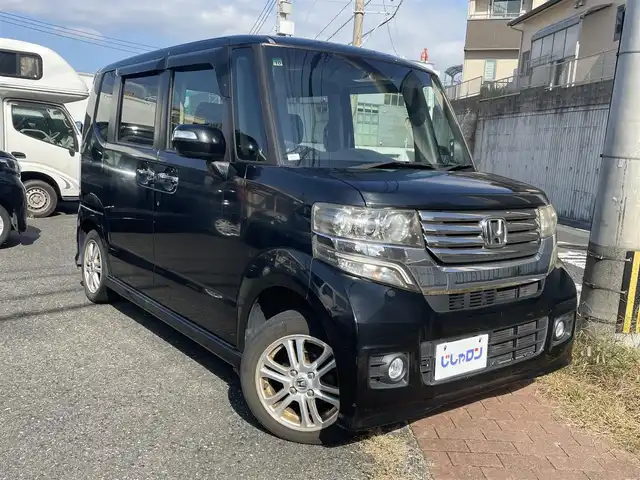 ホンダ Ｎ ＢＯＸ G Lパッケージ 福岡県 2012(平24)年 10万km クリスタルブラックパール (株)IDOMが運営する【じしゃロン八幡西店】の自社ローン専用車両になります。こちらは現金またはオートローンご利用時の価格です。自社ローンご希望の方は別途その旨お申付け下さい/スマートキー/純正ナビ/ワンセグ/バックカメラ/片側パワースライドドア/ウィンカーミラー/ドアバイザー