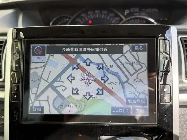 ダイハツ タント カスタム X スマートセレ SA 長崎県 2014(平26)年 12.1万km ブラックマイカメタリック 登録時120384km/純正ナビ/・ＴＶ/・Bluetooth/・DVD/片側パワースライドドア/バックカメラ/ETC/ステアリングスイッチ/フリップダウンモニター/ドアバイザー/電動格納ミラー