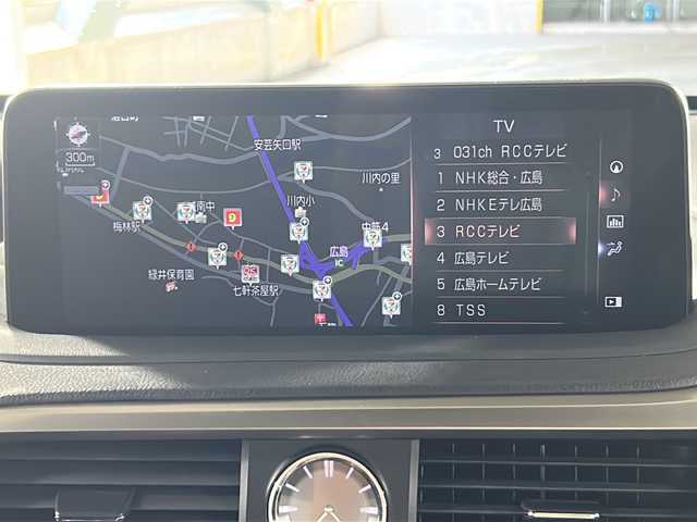 レクサス ＲＸ 450h Fスポーツ 広島県 2019(令1)年 7.4万km ホワイトノーヴァガラスフレーク 純正ナビ/CD/DVD/Blu-ray/DTV/Bluetooth/AppleCarPlay/AndroidAuto/パノラミックビューモニター/BSM/HUD/レーダークルーズコントロール/ETC2.0/パワーバックドア/社外前後ドライブレコーダー/レザーシート/シートヒーター/シートベンチレーション /メモリーシート /電子パーキング/純正20インチアルミホイール/クリアランスソナー