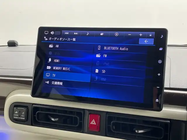 ダイハツ ムーヴ キャンバス ストライプス G ターボ 群馬県 2022(令4)年 3.9万km シャイニングホワイトパール/ファイアークォーツレッドメタリック 純正１０型ナビ　フルセグＴＶ　全周囲カメラ　衝突被害軽減システム　アダクティブクルーズコントロール　両側電動スライドドア　シートヒーター　ステアリングスイッチ　プッシュスタート　ＥＴＣ　ＬＥＤ　禁煙車