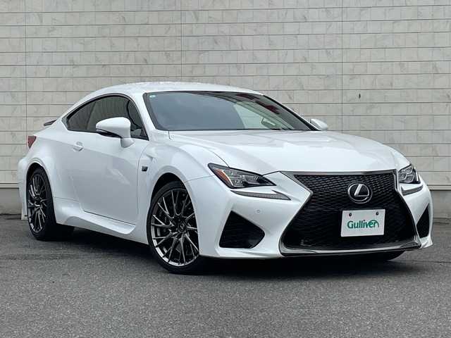レクサス ＲＣ Ｆ 山口県 2015(平27)年 7.4万km ホワイトノーヴァガラスフレーク 純正ナビ/DVD/BT/SD/AM/FM/AUX/フルセグTV/バックカメラ/シートヒーター/シートベンチレーション/社外マフラー/パドルシフト/前方ドライブレコーダー/オートハイビーム/電動テレスコチルト/ブラインドスポットモニター/レーンキープアシスト/コーナーセンサー/オートライト/パワーシート/シートメモリー/ETC/電動格納ミラー/純正フロアマット