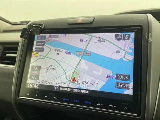 ホンダ フリード ハイブリット EX 岡山県 2016(平28)年 5.7万km コバルトブルーパール 純正9インチナビ【VXM-175VFNi】/(AM/FM/DVD/CD/BT/フルセグ)/社外フリップダウンモニター【TVM-FW1030】/両側パワースライドドア/衝突軽減ブレーキ/バックカメラ/アダプティブクルーズコントロール/社外360度ドライブレコーダー/ハーフレザー/前席シートヒーター/後席サンシェイド/純正アルミホイール/ＬＥＤヘッドライト/オートライト