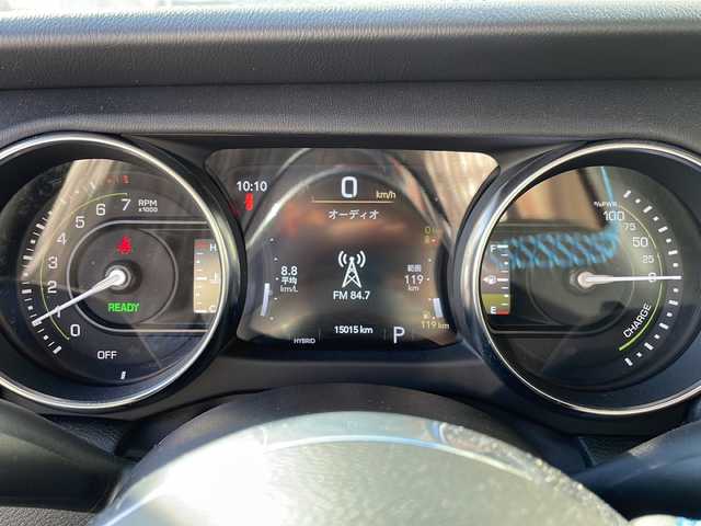 クライスラー・ジープ ジープ ラングラー アンリミテッド ルビコン 4xe 神奈川県 2023(令5)年 1.5万km ブラック ワンオーナー/左ハンドル/４WD/純正ナビ（AM/FM/USB/AUX/BT/フルセグTV)/全方位カメラ/前後ドライブレコーダー/ETC2.0/レーダークルーズコントロール/パーキングセンサー/ヒルスタート/ブラインドスポットモニター/ステアリングスイッチ/衝突軽減システム/横滑り防止装置/ソフトトップ/ステアリングヒーター/ミラーヒーター/黒革シート/D/N席シートヒーター/純正アルミホイール/純正フロアマット/ISOFIX/オートライト/スペアキー×１/保証書/取扱説明書