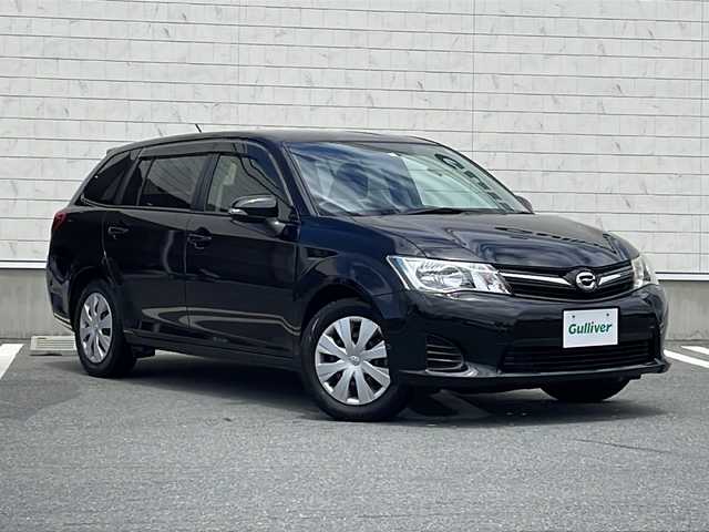 トヨタ カローラ フィールダー 1．5X 山形県 2014(平26)年 7.4万km ブラックマイカ 禁煙車/ワンオーナー/横滑り防止装置/純正ナビ(AM/FM/CD/DVD/BT/AUX)/フルセグTV/バックカメラ/ETC/エンジンスターター/純正ドアバイザー/純正フロアマット/電動格納ミラー/純正鉄チンホイール/社外AW付ノーマルタイヤ車載