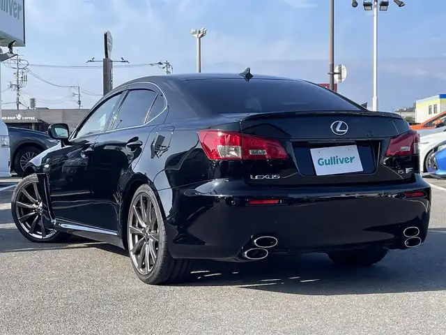 レクサス ＩＳ Ｆ 長崎県 2013(平25)年 5.6万km ブラック 純正HDDナビ/CD/DVD/BT/USB/AUX/フルセグTV/バックカメラ/サンルーフ/黒本革シート/前席パワーシート/前席メモリーシート/前席シートヒーター/トムスマフラー/ステアリングスイッチ/クルーズコントロール/パドルシフト/社外レーダー/オートライト/LEDヘッドライト/ビルトインETC