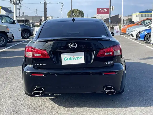 レクサス ＩＳ Ｆ 長崎県 2013(平25)年 5.6万km ブラック 純正HDDナビ/CD/DVD/BT/USB/AUX/フルセグTV/バックカメラ/サンルーフ/黒本革シート/前席パワーシート/前席メモリーシート/前席シートヒーター/トムスマフラー/ステアリングスイッチ/クルーズコントロール/パドルシフト/社外レーダー/オートライト/LEDヘッドライト/ビルトインETC