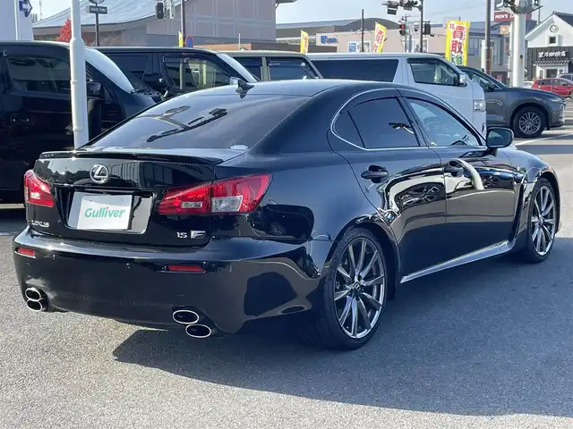 レクサス ＩＳ Ｆ 長崎県 2013(平25)年 5.6万km ブラック 純正HDDナビ/CD/DVD/BT/USB/AUX/フルセグTV/バックカメラ/サンルーフ/黒本革シート/前席パワーシート/前席メモリーシート/前席シートヒーター/トムスマフラー/ステアリングスイッチ/クルーズコントロール/パドルシフト/社外レーダー/オートライト/LEDヘッドライト/ビルトインETC