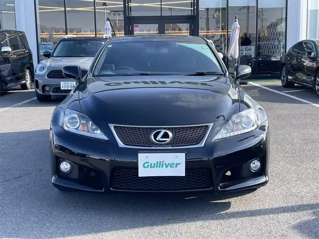 レクサス ＩＳ Ｆ 長崎県 2013(平25)年 5.6万km ブラック 純正HDDナビ/CD/DVD/BT/USB/AUX/フルセグTV/バックカメラ/サンルーフ/黒本革シート/前席パワーシート/前席メモリーシート/前席シートヒーター/トムスマフラー/ステアリングスイッチ/クルーズコントロール/パドルシフト/社外レーダー/オートライト/LEDヘッドライト/ビルトインETC