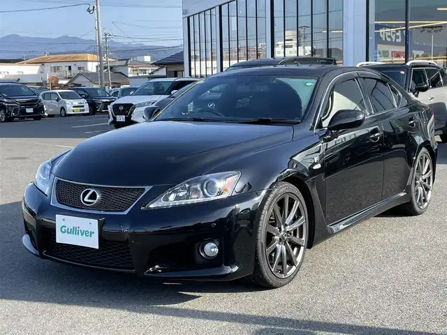 レクサス ＩＳ Ｆ 長崎県 2013(平25)年 5.6万km ブラック 純正HDDナビ/CD/DVD/BT/USB/AUX/フルセグTV/バックカメラ/サンルーフ/黒本革シート/前席パワーシート/前席メモリーシート/前席シートヒーター/トムスマフラー/ステアリングスイッチ/クルーズコントロール/パドルシフト/社外レーダー/オートライト/LEDヘッドライト/ビルトインETC