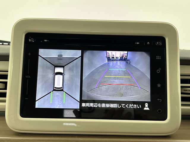 スズキ ラパン X 大阪府 2016(平28)年 5.8万km フォーンベージュM 純正メモリナビ/・フルセグTV/・Bluetooth/・CD/DVD/・AppleCarPlay/全方位カメラ/デュアルカメラブレーキサポート/運転席シートヒーター/純正14インチアルミホイール/キセノンヘッドライト/オートエアコン/スマートキー/プッシュスタート