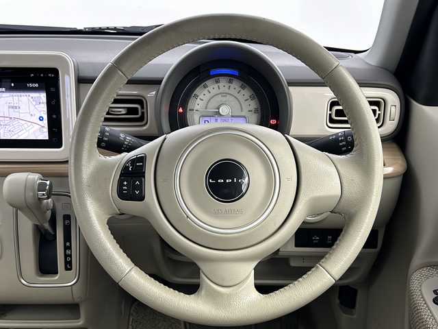 スズキ ラパン X 大阪府 2016(平28)年 5.8万km フォーンベージュM 純正メモリナビ/・フルセグTV/・Bluetooth/・CD/DVD/・AppleCarPlay/全方位カメラ/デュアルカメラブレーキサポート/運転席シートヒーター/純正14インチアルミホイール/キセノンヘッドライト/オートエアコン/スマートキー/プッシュスタート