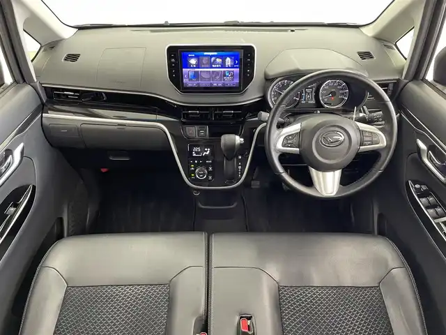 ダイハツ ムーヴ カスタム RS ハイパー SAⅢ 大分県 2020(令2)年 6.6万km ブラックマイカメタリック ワンオーナー/ターボ車/スマートアシスト3/・衝突警報機能/・衝突回避支援ブレーキ機能/・誤発進抑制制御機能/・車線逸脱警報機能/・先行車発進お知らせ機能/・オートマチックハイビーム/パノラミックビューモニター/純正9型ナビ/(CD/DVD/FM/AM/フルセグTV/Bluetooth)/ステアリングスイッチ/ナビ連動ドライブレコーダー/ETC/ハーフレザーシート/・運転席シートヒーター/アイドリングストップ/プッシュスタート/スマートキー/横滑り防止装置/電動格納ミラー/オートライト/LEDヘッドライト/LEDフォグ/純正15インチアルミホイール/保証書、取扱説明書、スペアキー有り
