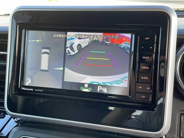 マツダ フレアワゴン カスタムスタイル ハイブリッド XS 青森県 2020(令2)年 10.6万km ピュアホワイトP 4WD/純正SDナビ・フルセグTV/CD・DVD・Bluetooth・SD/全方位モニター/両側パワースライドドア/合皮コンビシート/前席シートヒーター/ヘッドアップディスプレイ/デュアルセンサーブレーキサポート/レーンキープアシスト/ハイビームアシスト/リアパーキングセンサー/ビルトインETC/LEDヘッドライト/LEDフォグランプ/純正15インチアルミ/スマートキー/プッシュスタート