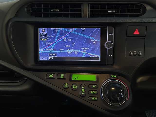 トヨタ アクア G 大阪府 2013(平25)年 10.8万km ブラックマイカ 純正メモリーナビ/フルセグTV/Bluetooth/DVD/バックカメラ/スマートキー/プッシュスタート/