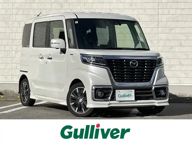 マツダ フレアワゴン ハイブリッド XS 宮崎県 2021(令3)年 5.5万km ピュアホワイトP 純正フルセグナビ/（DVD再生機能付き）（BT）/クルーズコントロール/アイドリングストップ/パーキングアシスト/パワースライドドア/パワーウィンドウ/パワーステアリング/バックカメラ/純正アルミホイール/コーナーセンサー/純正フロアマット/純正LEDヘッドライト/オートライト/横滑り防止装置/衝突被害軽減システム/盗難防止装置/エアバックW/ETC/ABS/AAC