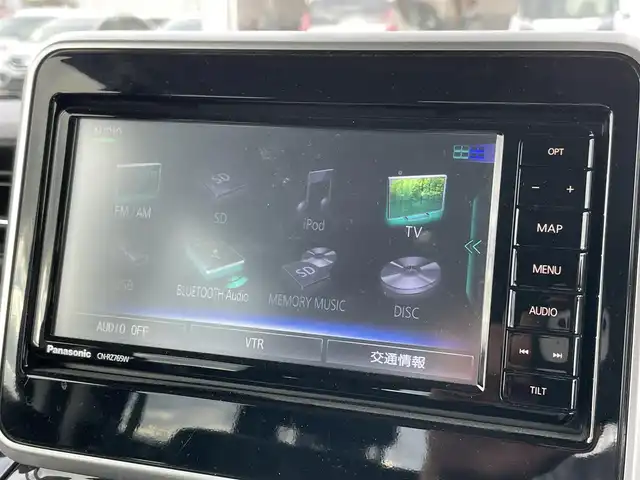 マツダ フレアワゴン ハイブリッド XS 宮崎県 2021(令3)年 5.5万km ピュアホワイトP 純正フルセグナビ/（DVD再生機能付き）（BT）/クルーズコントロール/アイドリングストップ/パーキングアシスト/パワースライドドア/パワーウィンドウ/パワーステアリング/バックカメラ/純正アルミホイール/コーナーセンサー/純正フロアマット/純正LEDヘッドライト/オートライト/横滑り防止装置/衝突被害軽減システム/盗難防止装置/エアバックW/ETC/ABS/AAC