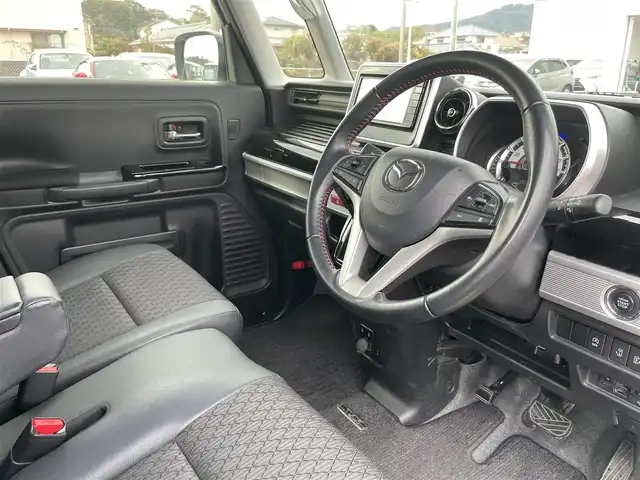 マツダ フレアワゴン ハイブリッド XS 宮崎県 2021(令3)年 5.5万km ピュアホワイトP 純正フルセグナビ/（DVD再生機能付き）（BT）/クルーズコントロール/アイドリングストップ/パーキングアシスト/パワースライドドア/パワーウィンドウ/パワーステアリング/バックカメラ/純正アルミホイール/コーナーセンサー/純正フロアマット/純正LEDヘッドライト/オートライト/横滑り防止装置/衝突被害軽減システム/盗難防止装置/エアバックW/ETC/ABS/AAC