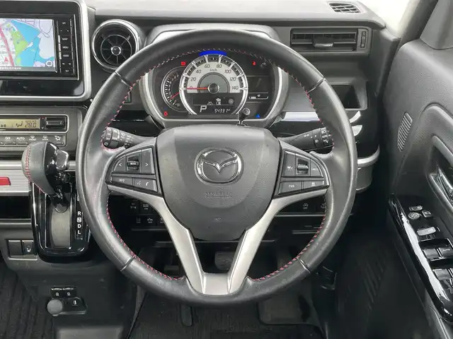 マツダ フレアワゴン ハイブリッド XS 宮崎県 2021(令3)年 5.5万km ピュアホワイトP 純正フルセグナビ/（DVD再生機能付き）（BT）/クルーズコントロール/アイドリングストップ/パーキングアシスト/パワースライドドア/パワーウィンドウ/パワーステアリング/バックカメラ/純正アルミホイール/コーナーセンサー/純正フロアマット/純正LEDヘッドライト/オートライト/横滑り防止装置/衝突被害軽減システム/盗難防止装置/エアバックW/ETC/ABS/AAC