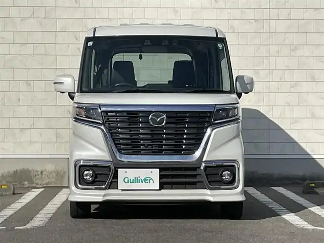 マツダ フレアワゴン ハイブリッド XS 宮崎県 2021(令3)年 5.5万km ピュアホワイトP 純正フルセグナビ/（DVD再生機能付き）（BT）/クルーズコントロール/アイドリングストップ/パーキングアシスト/パワースライドドア/パワーウィンドウ/パワーステアリング/バックカメラ/純正アルミホイール/コーナーセンサー/純正フロアマット/純正LEDヘッドライト/オートライト/横滑り防止装置/衝突被害軽減システム/盗難防止装置/エアバックW/ETC/ABS/AAC