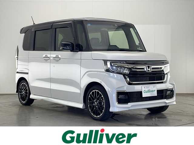 ホンダ Ｎ ＢＯＸ カスタム L ターボ 宮崎県 2021(令3)年 6.4万km プラチナホワイトパール 禁煙車/ホンダセンシング/社外9型ナビTV/（ケンウッド/MDV-M906HDL/CD/DVD/Bluetooth/フルセグTV)/社外バックカメラ/純正LEDオートライト/純正LEDフォグ/純正15インチアルミ/純正エアロ/純正ルーフエンドスポイラー/純正フロアマット/両側電動スライドドア/アダプティブクルーズコントロール/レーンディパーチャーアラート/クリアランスソナー/ウインカードアミラー/パドルシフト/レザーシート/前席シートヒーター/オートエアコン（プラズマクラスター）/本革巻ハンドル/スマートキー/プッシュエンジンスタート/新車時保証書/取扱い説明書