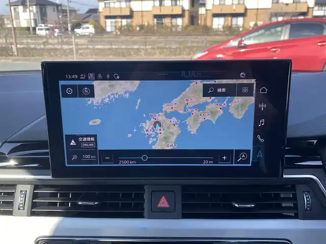 アウディ Ａ４ 35TDI Sライン 福岡県 2023(令5)年 1.1万km グレイシアホワイトメタリック クルーズコントロール/・純正ナビ/Bluetooth/USB/・全方位カメラ/・ハーフレザーシート/シートヒーター/・フルセグテレビ/・ETC/・純正18AW/・LEDライト/・取扱説明書/・スペアキー