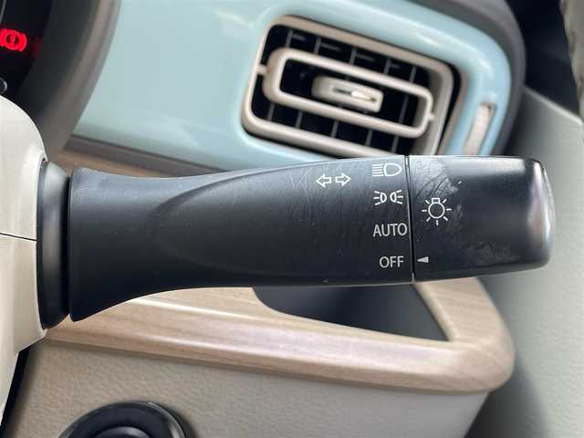 スズキ ラパン X 滋賀県 2015(平27)年 4.5万km フレンチミントパールメタリック 純正7インチナビ/【Bluetooth/CD/DVD/フルセグTV/USB】/全方位カメラ/衝突被害軽減ブレーキ/HIDヘッドライト/オートライト/D席シートヒーター/ETC/純正フロアマット/横滑り防止装置/純正14インチアルミホイール/オートエアコン/プッシュスタート/スマートキー