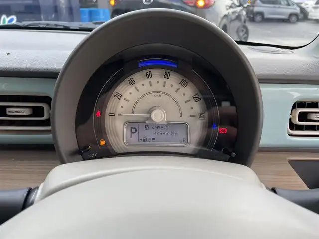 スズキ ラパン X 滋賀県 2015(平27)年 4.5万km フレンチミントパールメタリック 純正7インチナビ/【Bluetooth/CD/DVD/フルセグTV/USB】/全方位カメラ/衝突被害軽減ブレーキ/HIDヘッドライト/オートライト/D席シートヒーター/ETC/純正フロアマット/横滑り防止装置/純正14インチアルミホイール/オートエアコン/プッシュスタート/スマートキー