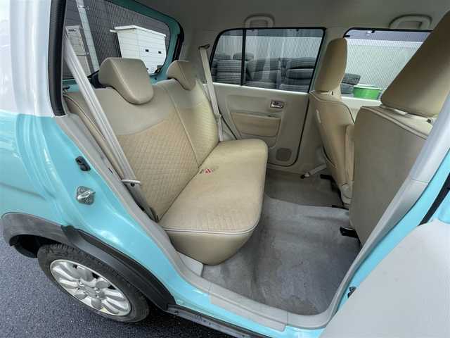 スズキ ラパン X 滋賀県 2015(平27)年 4.5万km フレンチミントパールメタリック 純正7インチナビ/【Bluetooth/CD/DVD/フルセグTV/USB】/全方位カメラ/衝突被害軽減ブレーキ/HIDヘッドライト/オートライト/D席シートヒーター/ETC/純正フロアマット/横滑り防止装置/純正14インチアルミホイール/オートエアコン/プッシュスタート/スマートキー