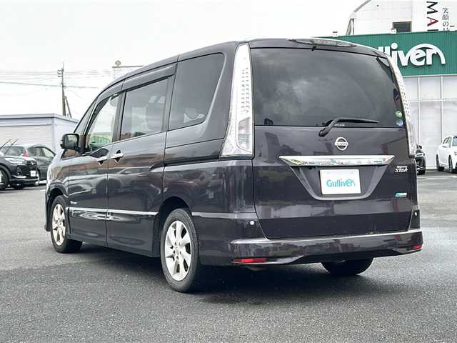 日産 セレナ ハイウェイS G Sハイブリッド 鹿児島県 2012(平24)年 17.8万km オーロラモーヴ 純正ナビ　/ＴＶ　/バックカメラ　/前後ドライブレコーダー　/ＥＴＣ　/Ｂｌｕｅｔｏｏｔｈ接続　/両側パワースライドドア　/クルーズコントロール　/純正アルミホイール　/フロアマット　/３列シート　/ウォークスルー/バックソナー/横滑り防止装置/オートライト/アイドリングストップ/スペアキー/盗難防止装置/電動格納ミラー