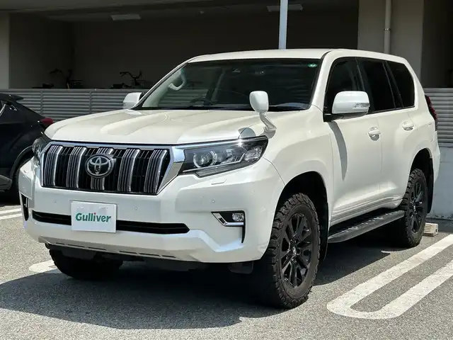 トヨタ ランドクルーザー プラド TX 大阪府 2019(令1)年 4.1万km ホワイトパールクリスタルシャイン 純正9インチナビ/フルセグ・Bluetooth・CD/DVD/バックカメラ/トヨタセーフティセンス/・プリクラッシュセーフティ/・レーンディパーチャー/・オートマチックハイビーム/・レーダークルコン /ETC/LEDヘッドライト/スマートキー/USB/HDMI端子