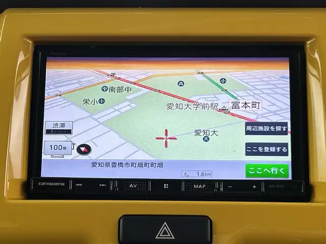 スズキ ハスラー G 愛知県 2017(平29)年 3万km アクティブイエロー/ブラック2トーンルーフ 禁煙車/7インチナビ/（AM/FM/Bluetooth/フルセグTV）/レーダーブレーキサポート/シートヒーター/アイドリングストップ/プッシュスタート/スマートキー/純正フロアマット/ベンチシート/横滑り防止装置/ドアバイザー