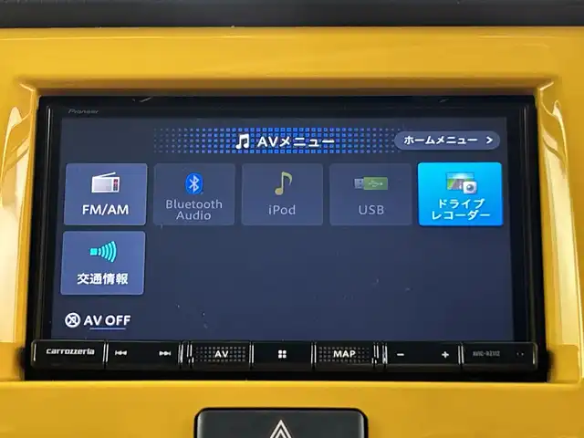 スズキ ハスラー G 愛知県 2017(平29)年 3万km アクティブイエロー/ブラック2トーンルーフ 禁煙車/7インチナビ/（AM/FM/Bluetooth/フルセグTV）/レーダーブレーキサポート/シートヒーター/アイドリングストップ/プッシュスタート/スマートキー/純正フロアマット/ベンチシート/横滑り防止装置/ドアバイザー