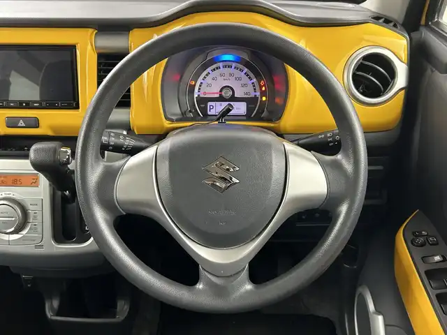 スズキ ハスラー G 愛知県 2017(平29)年 3万km アクティブイエロー/ブラック2トーンルーフ 禁煙車/7インチナビ/（AM/FM/Bluetooth/フルセグTV）/レーダーブレーキサポート/シートヒーター/アイドリングストップ/プッシュスタート/スマートキー/純正フロアマット/ベンチシート/横滑り防止装置/ドアバイザー