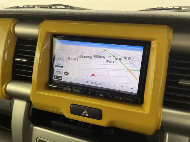 スズキ ハスラー G 福井県 2017(平29)年 3万km アクティブイエロー/ブラック2トーンルーフ 禁煙車/7インチナビ/（AM/FM/Bluetooth/フルセグTV）/レーダーブレーキサポート/シートヒーター/アイドリングストップ/プッシュスタート/スマートキー/純正フロアマット/ベンチシート/横滑り防止装置/ドアバイザー