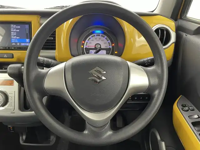 スズキ ハスラー G 福井県 2017(平29)年 3万km アクティブイエロー/ブラック2トーンルーフ 禁煙車/7インチナビ/（AM/FM/Bluetooth/フルセグTV）/レーダーブレーキサポート/シートヒーター/アイドリングストップ/プッシュスタート/スマートキー/純正フロアマット/ベンチシート/横滑り防止装置/ドアバイザー