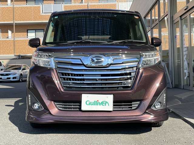 ダイハツ トール カスタムG リミテッドⅡ SAⅢ 高知県 2019(令1)年 11.9万km プラムブラウンクリスタルマイカ ＡＬＰＩＮＥ９インチナビ/・Bluetooth/・CD/DVD/・フルセグTV/全方位モニター/スマートアシスト３/ETC/ドラレコ/両側電動スライド/LEDヘッドライト/シートヒーター