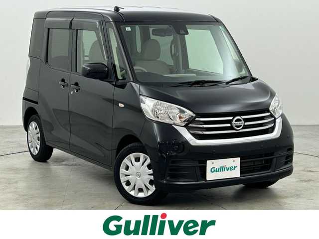 日産 デイズ ルークス X 福岡県 2019(令1)年 3.4万km ブラック 社外ナビ（ＢＴ，フルセグＴＶ）　/全方位カメラ　/ＥＴＣ　/コーナーセンサー　/エマージェンシーブレーキ　/横滑り防止装置　/アイドリングストップ　/片側電動スライドドア　/電動格納式ドアミラー　/プッシュスタート