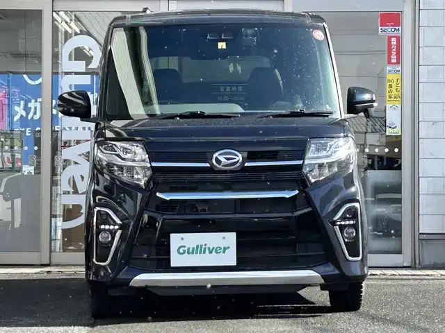 ダイハツ タント カスタム RS セレクション 岩手県 2020(令2)年 5.6万km パールブラック 4WD/ターボ/ワンオーナー/寒冷地仕様/両側パワースライドドア/純正メモリナビ/　(Bluetooth/CD/DVD/フルセグTV/SDミュージックサーバー)/バックカメラ/前方ドライブレコーダー/衝突被害軽減システム/横滑り防止装置/レーンキープアシスト/追従走行ありクルーズコントロール/ETC/前席シートヒーター/オートエアコン/PWRモード/純正LEDヘッドライト/オートライト/オートマチックハイビーム/純正フォグランプ/アイドリングストップ/純正エンジンスターター/ステアリングリモコン/ABS/盗難防止装置/電動格納ウィンカーミラー/革巻きステアリング/ハーフレザーシート/純正フロアマット/純正エアロ/純正ドアバイザー/エンジンスタートボタン/スマートキー/スペアキー1本/取扱説明書/保証書/記録簿R2/R5/純正アルミホイール付サマータイヤ積み込み/　(165/55/R15/22年製/3mm)