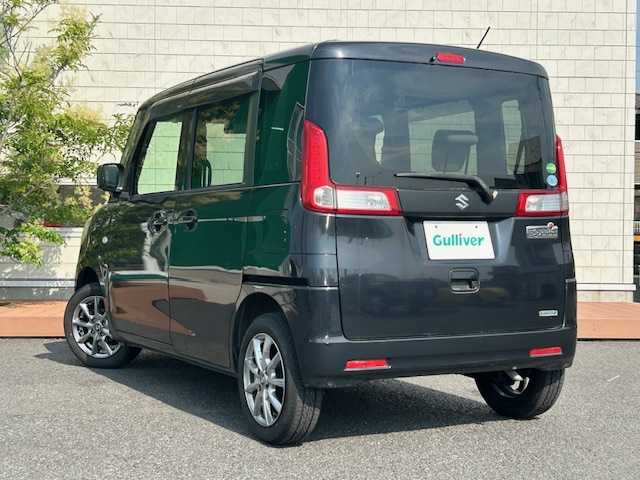 スズキ スペーシア G 茨城県 2013(平25)年 9.7万km 黒 社外ナビ/プッシュスタート/パワーステアリング　/パワーウィンドウ　/アイドリングストップ　/スマートキー　　/両側スライドドア　/ＡＢＳ　/盗難防止装置　/ハロゲンヘッドライト　/記録簿　/保証書　/取扱説明書