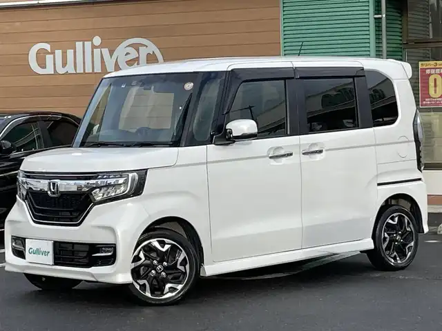 ホンダ Ｎ ＢＯＸ 長野県 2020(令2)年 3.6万km プラチナホワイトパール 4WD/ワンオーナー/純正ナビ/・Bluetooth/CD/DVD/TV/バックカメラ/純正ETC/ドライブレコーダー/ハーフレザーシート/前席シートヒーター/純正フロアマット/両側パワースライドドア/純正15インチAW/コーナーセンサー後方のみ/LEDオートライト/ドアバイザー/電格ミラー/スペアキー有/取り扱い説明書/保証書