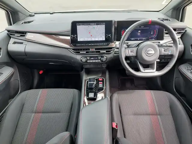 日産 オーラ ニスモ 埼玉県 2022(令4)年 1.1万km ピュアホワイトパール / スーパーブラック 2トーン プロパイロット/純正9インチナビ /　　BT/フルセグTV/USB/HDMI/全方位カメラ/インテリジェント クルーズコントロール/シートヒーター/LEDオートライト/純正17インチアルミホイール/ステアリングヒーター/ハンドル支援/デジタルインナーミラー/置くだけ充電/ドライブレコーダー/電子パーキング/オートホールド/プッシュスタート/スペアキー/ETC2.0/禁煙車
