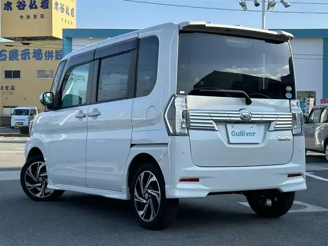 ダイハツ タント カスタムRSトップED VS SAⅢ 愛媛県 2019(平31)年 5.6万km パールホワイトⅢ 登録時走行距離：55429Km/純正ディーラーOPSDナビ/AM/FM/CD/DVD/フルセグTV/BT/全周囲カメラ/前ドラレコ/横滑り防止装置/盗難防止装置/衝突軽減システム/後コーナーセンサー/LEDヘッドライト/オートライト/オートハイビーム/フォグランプ/エンジンスタートボタン/スマートキー/スペアキー/純正アルミホイール/純正フロアマット